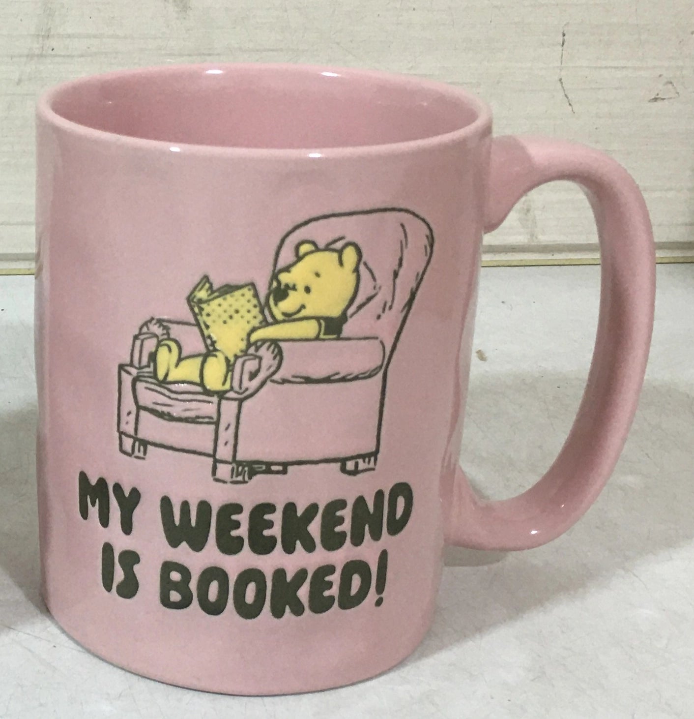 Winnie the Pooh "My Weekend Is Booked" 17oz Ceramic Pottery Mug