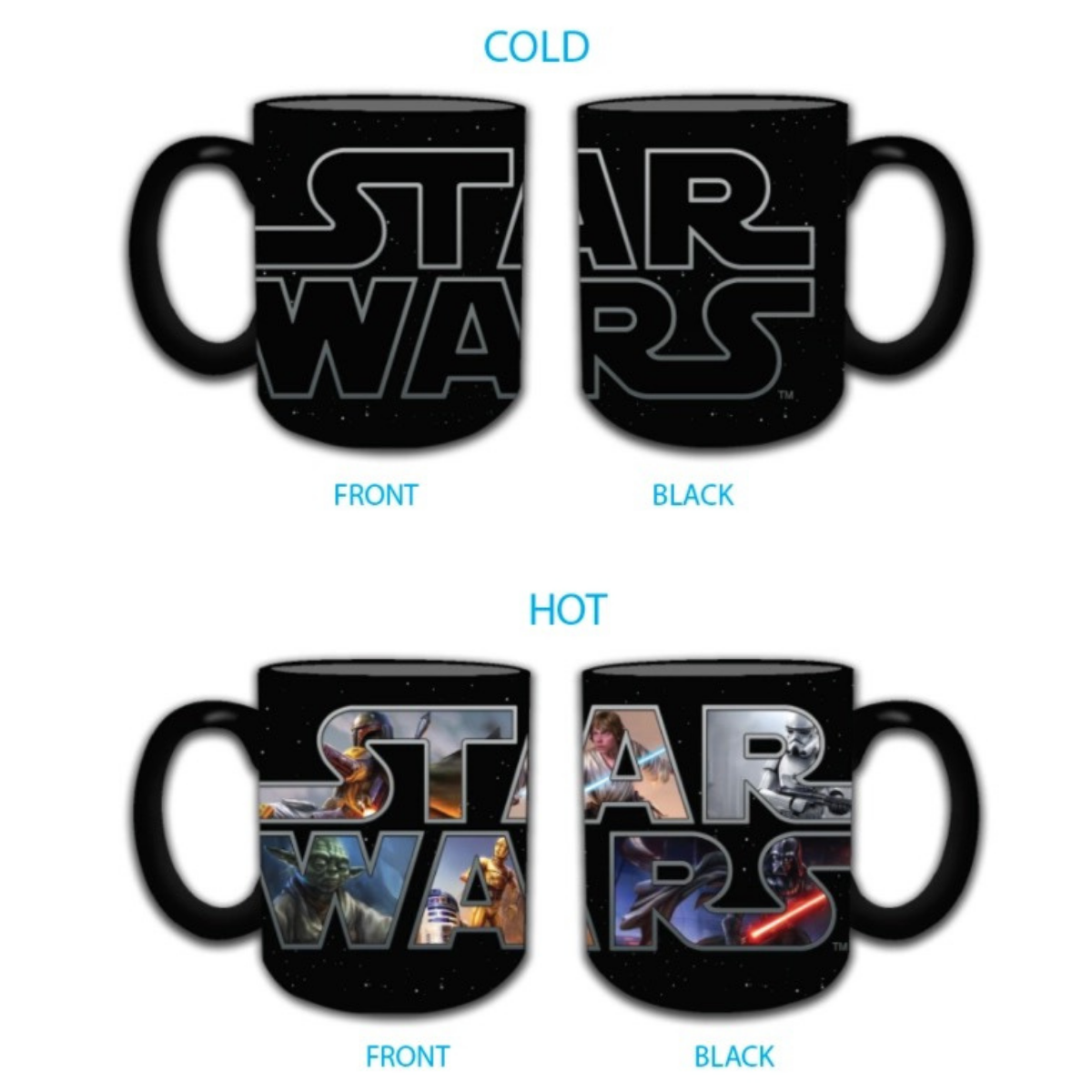 Star Wars Logo Heat Reveal 20oz Ceramic Mug