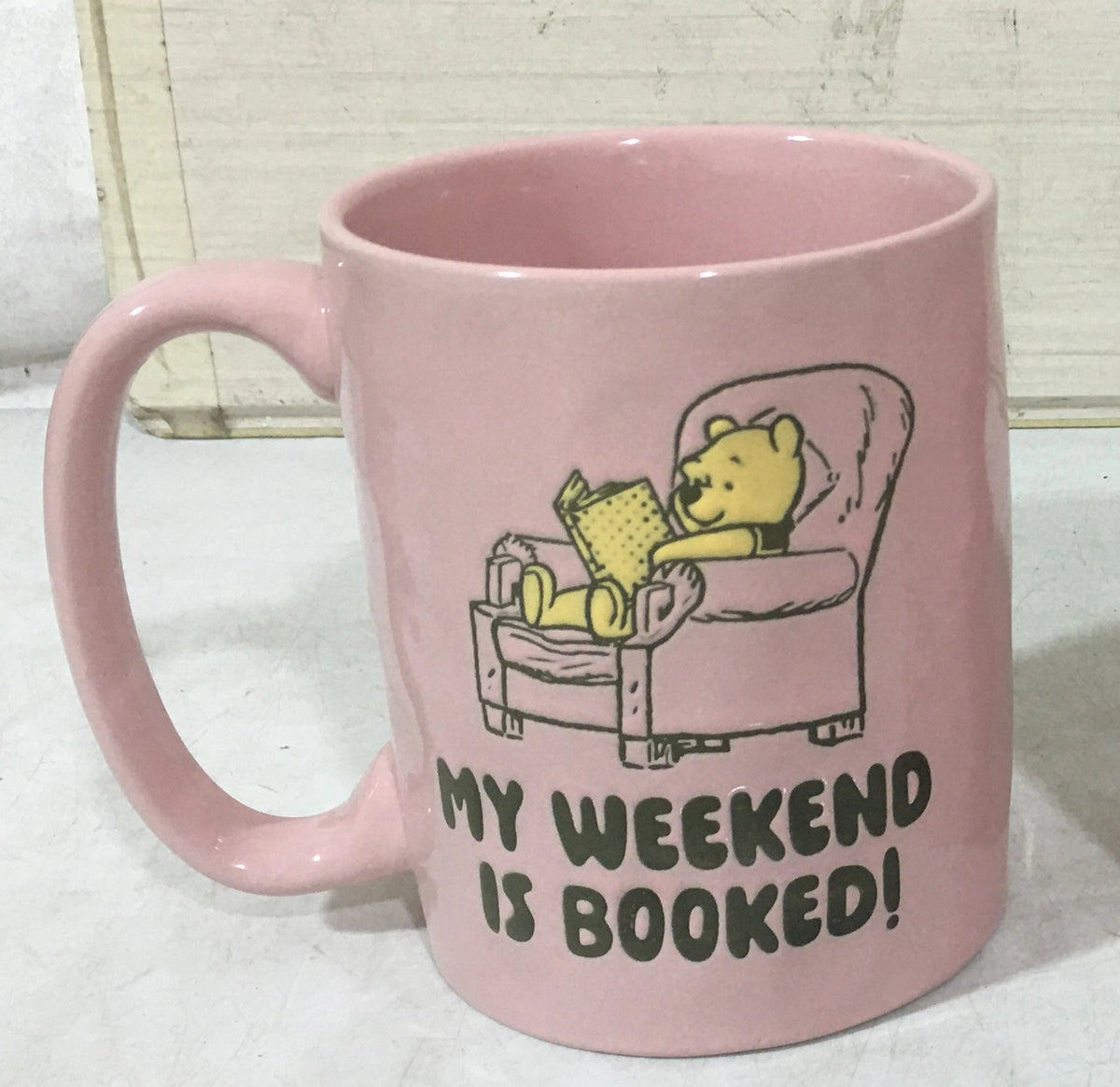 Winnie the Pooh "My Weekend Is Booked" 17oz Ceramic Pottery Mug